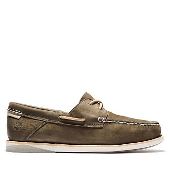 Timberland Atlantis Break Kožené - Olivovo Zelene Slip On Panske, TB0022L